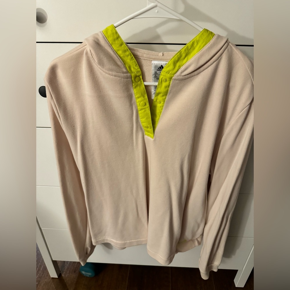 Adidas Zoe Saldana Hoodie Women's size L Neon Sweatshirt